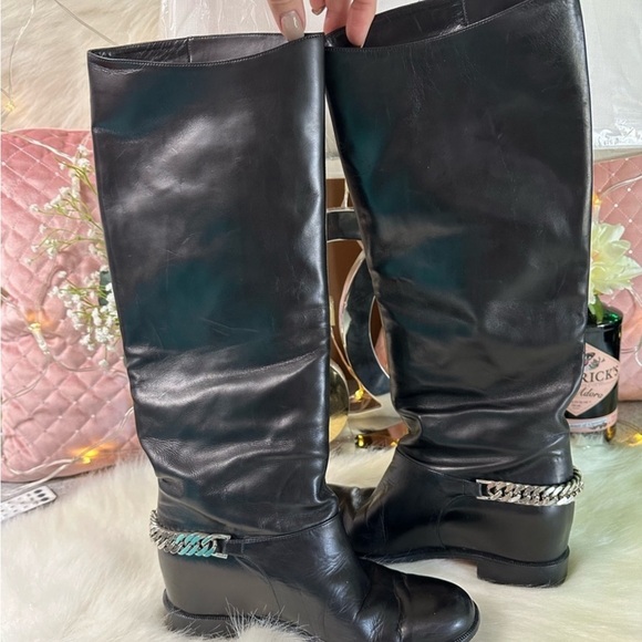 CHRISTIAN LOUBOUTIN Calfskin Ingrassato Croche Cate 20 Boots - Picture 4 of 7